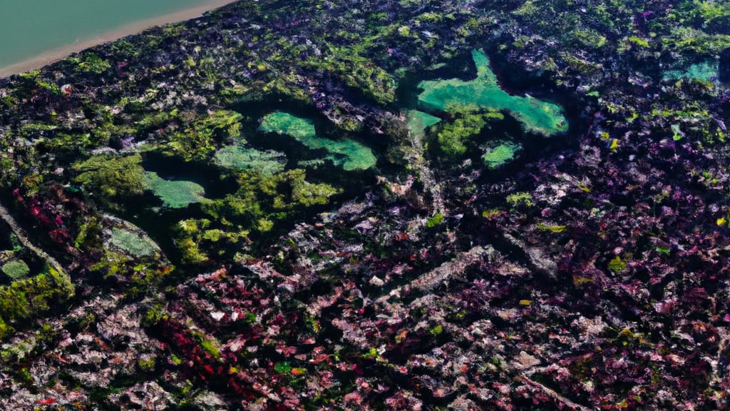 Wilmette, Illinois painted from the sky