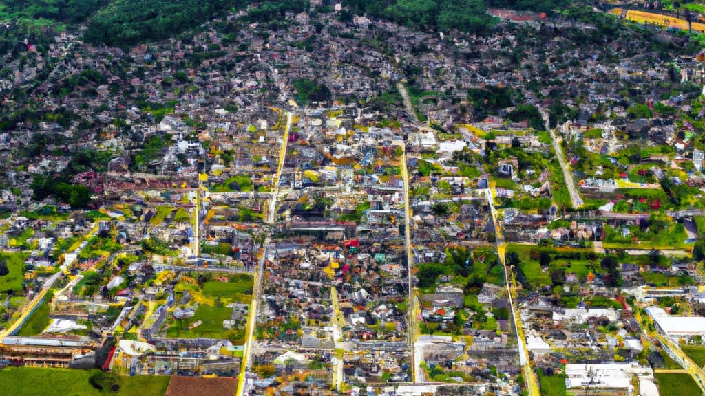 Wilmore, Kentucky painted from the sky