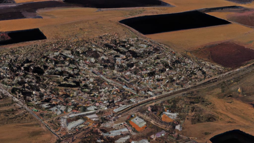 Winfield, Kansas painted from the sky