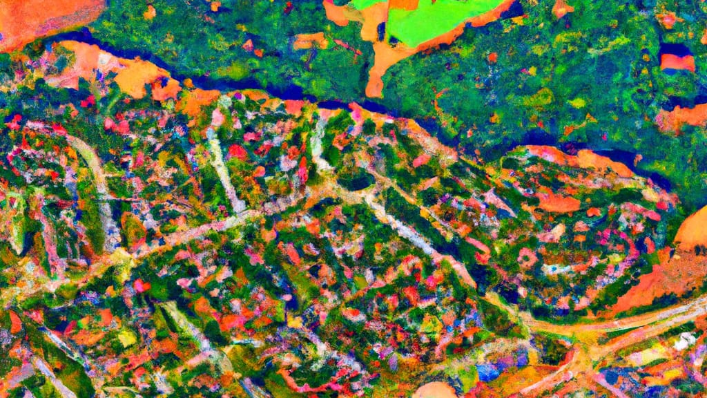 Woodbridge, Virginia painted from the sky