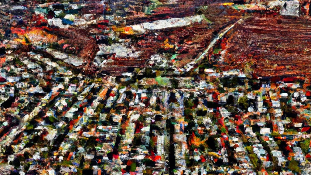 Wyckoff, New Jersey painted from the sky