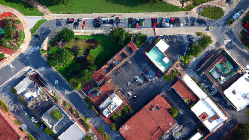 York, South Carolina painted from the sky