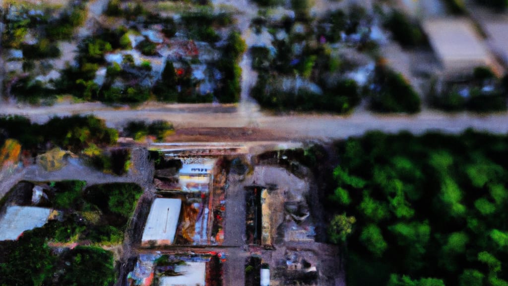 Zapata, Texas painted from the sky