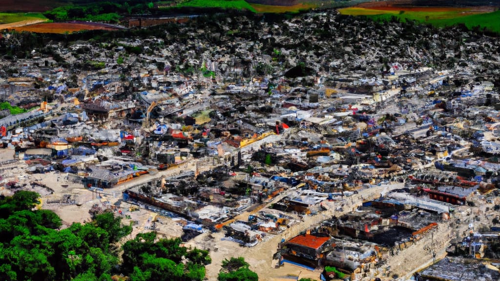 Adair, Iowa painted from the sky