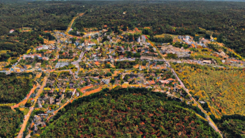 Advance, North Carolina painted from the sky