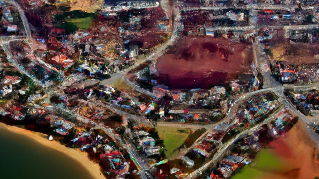 Arbutus, Maryland painted from the sky