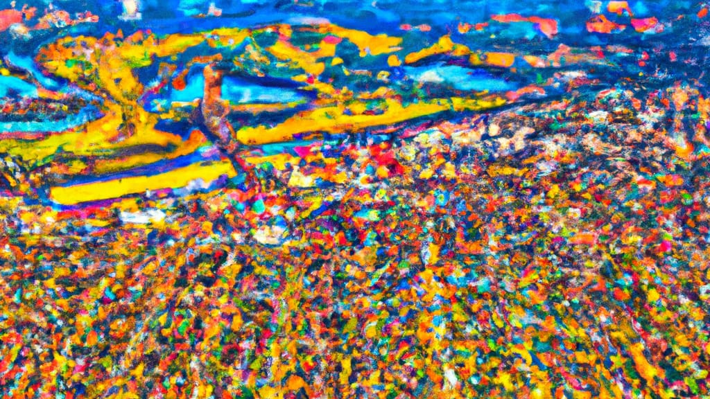 Astoria, New York painted from the sky