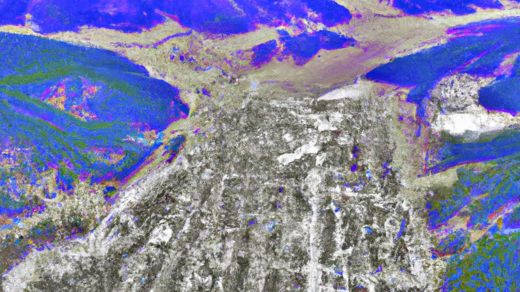 Bailey, Colorado painted from the sky
