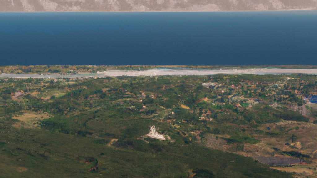 Bald Head Island, North Carolina painted from the sky