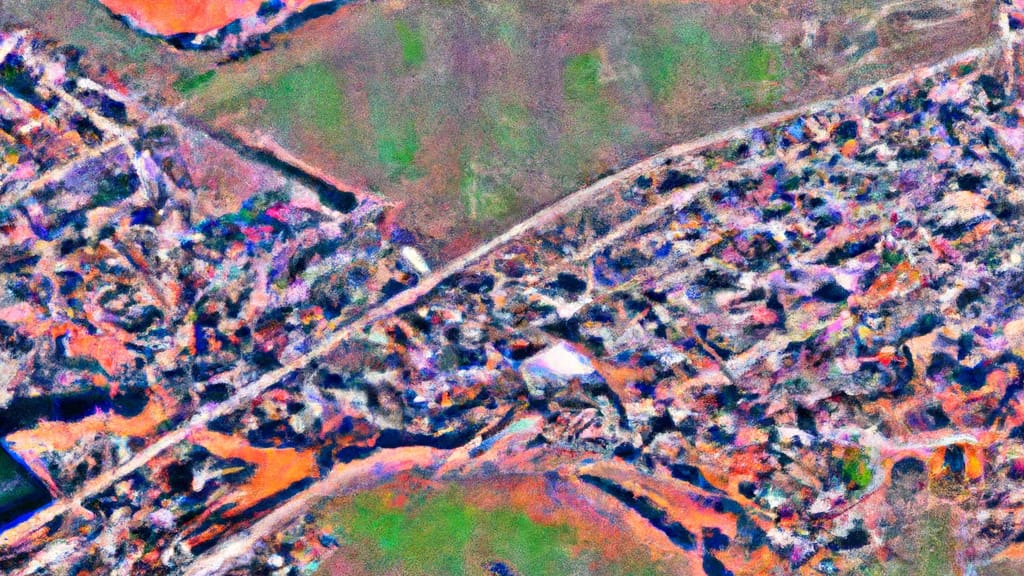 Bartonville, Texas painted from the sky