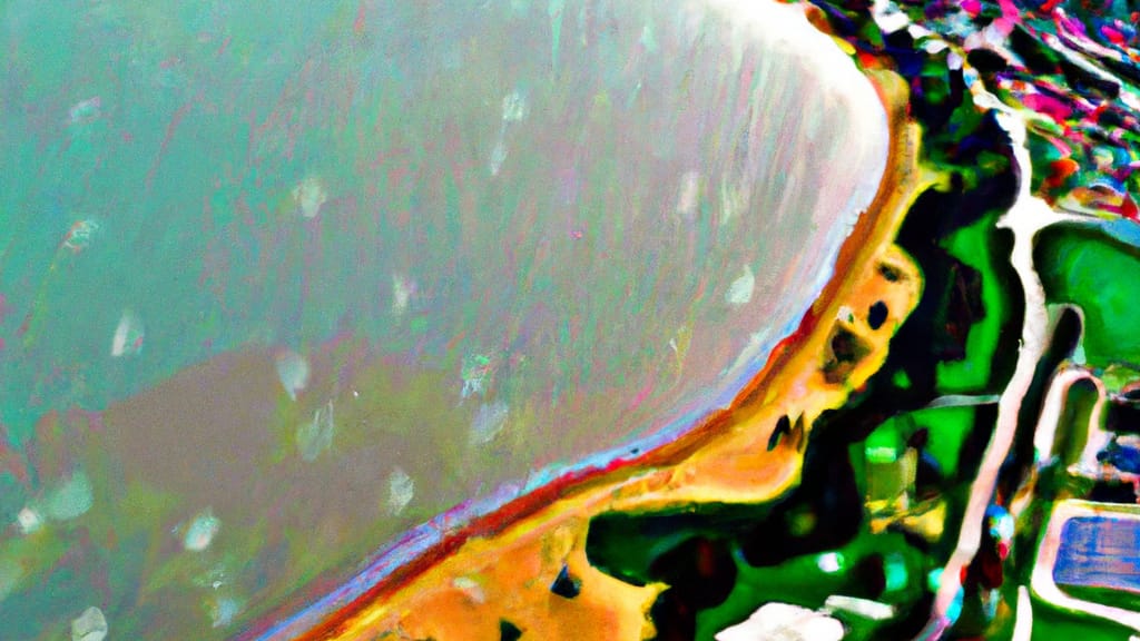 Beach Park, Illinois painted from the sky