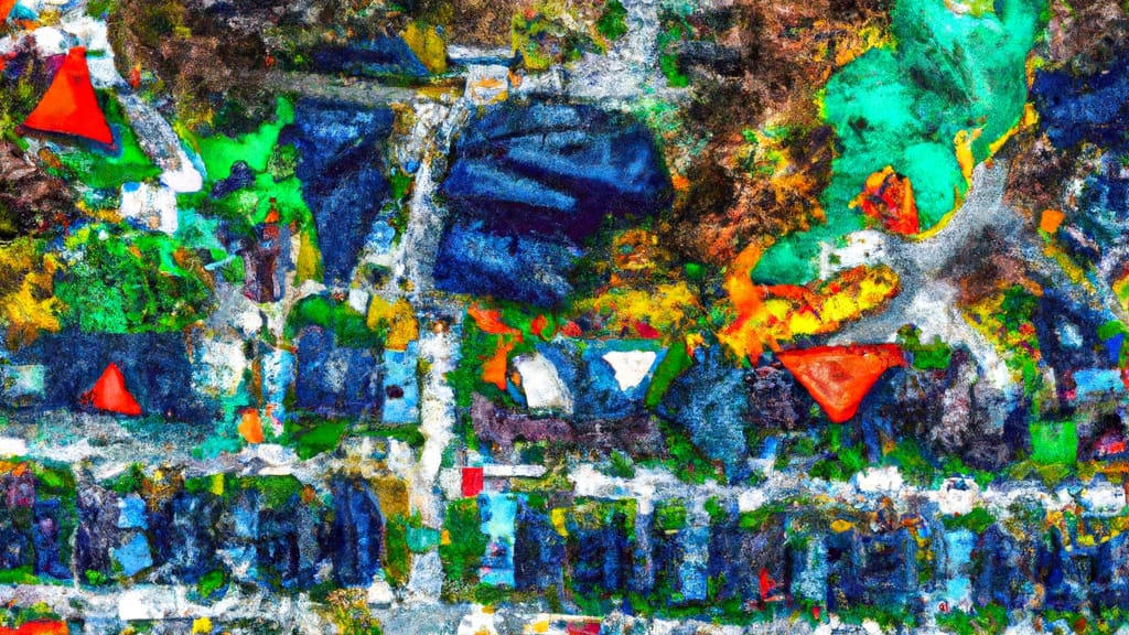 Beavercreek, Ohio painted from the sky