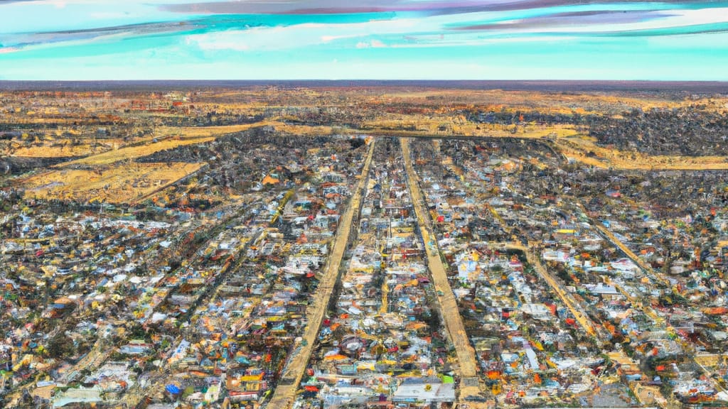 Bennington, Nebraska painted from the sky