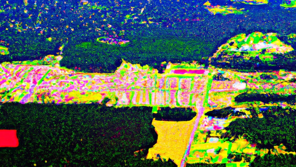 Bloomingdale, Georgia painted from the sky