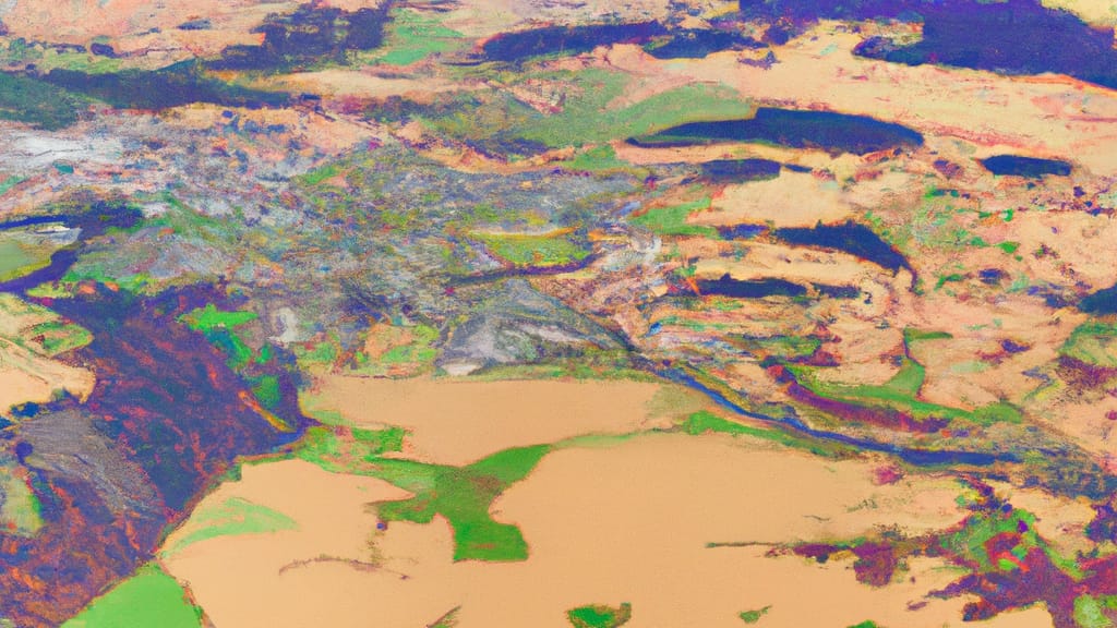 Boring, Oregon painted from the sky