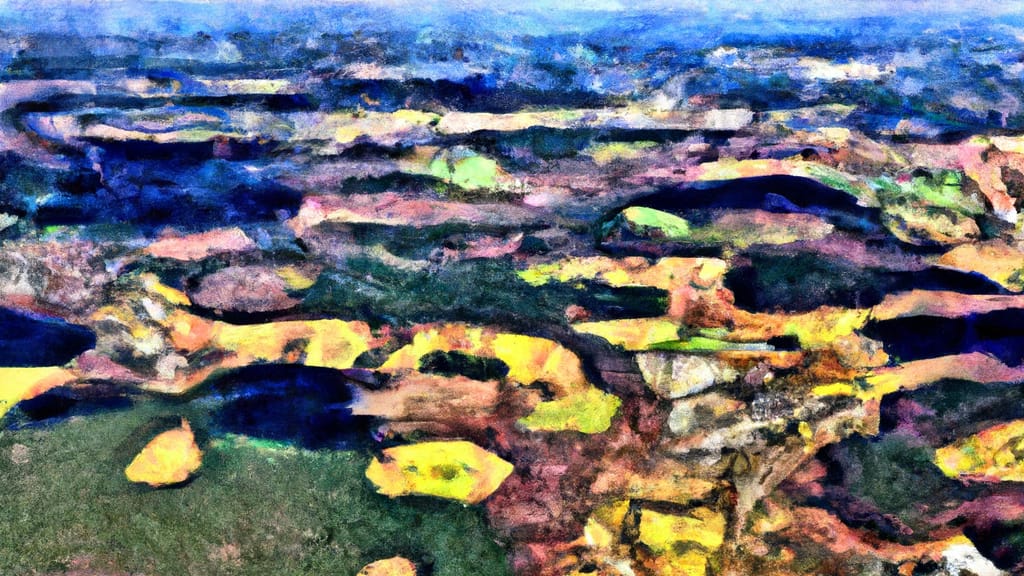 Cane Ridge, Tennessee painted from the sky