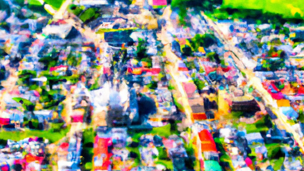 Castle Shannon, Pennsylvania painted from the sky