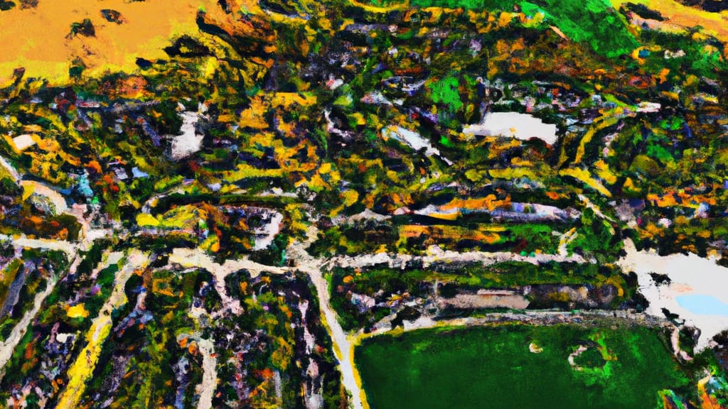 Centennial, Colorado painted from the sky