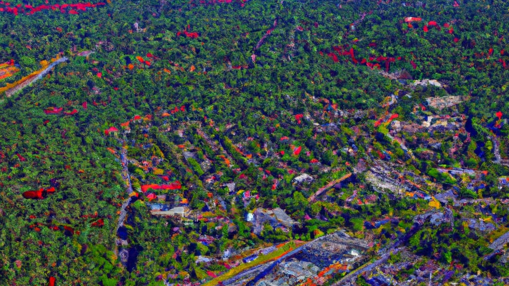 Chamblee, Georgia painted from the sky