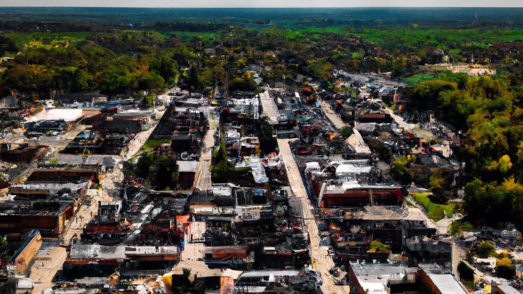 Chandler, Indiana painted from the sky