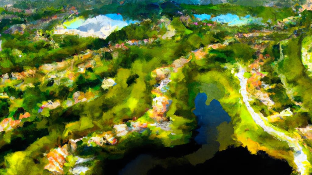Coconut Creek, Florida painted from the sky