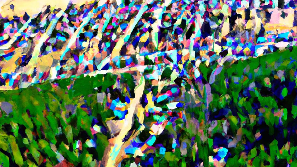 Conifer, Colorado painted from the sky
