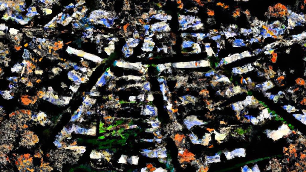 Cordova, Maryland painted from the sky