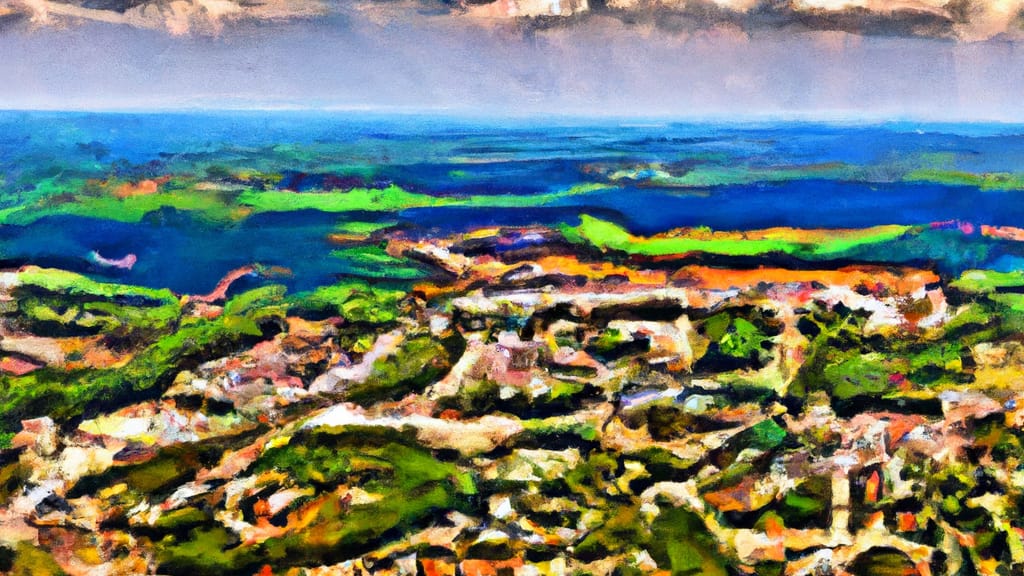Cornelia, Georgia painted from the sky
