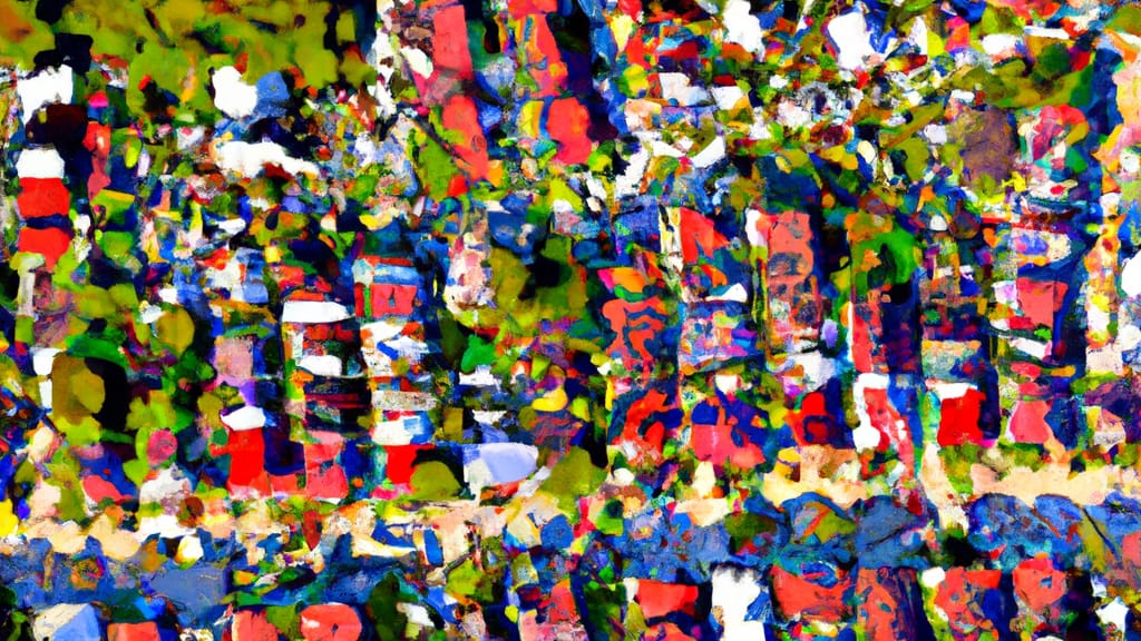Cottageville, South Carolina painted from the sky