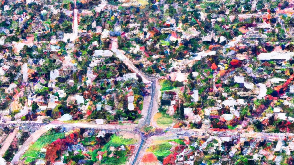 Crossroads, Texas painted from the sky