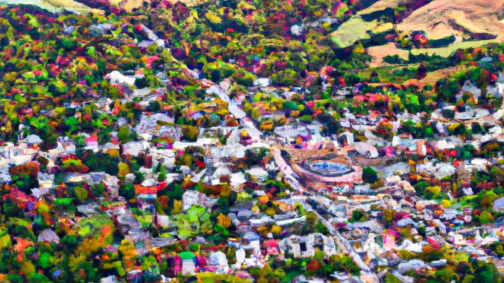 Daleville, Virginia painted from the sky