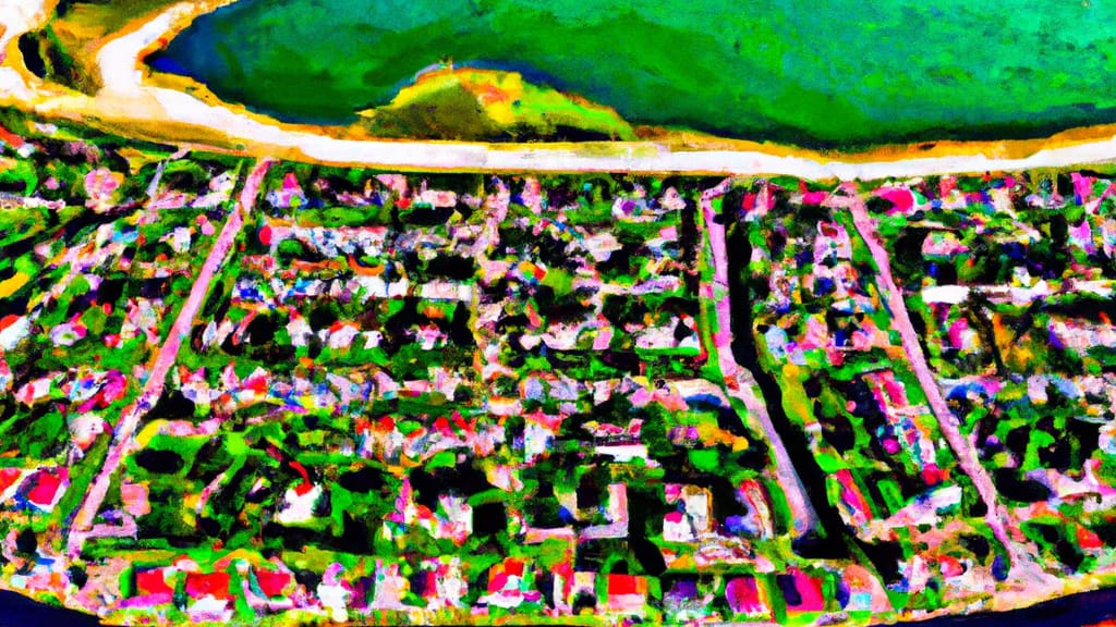 Del Haven, New Jersey painted from the sky