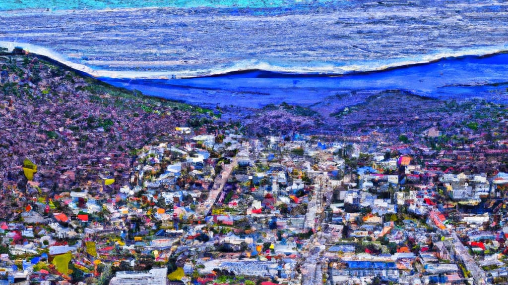 East Ellijay, Georgia painted from the sky