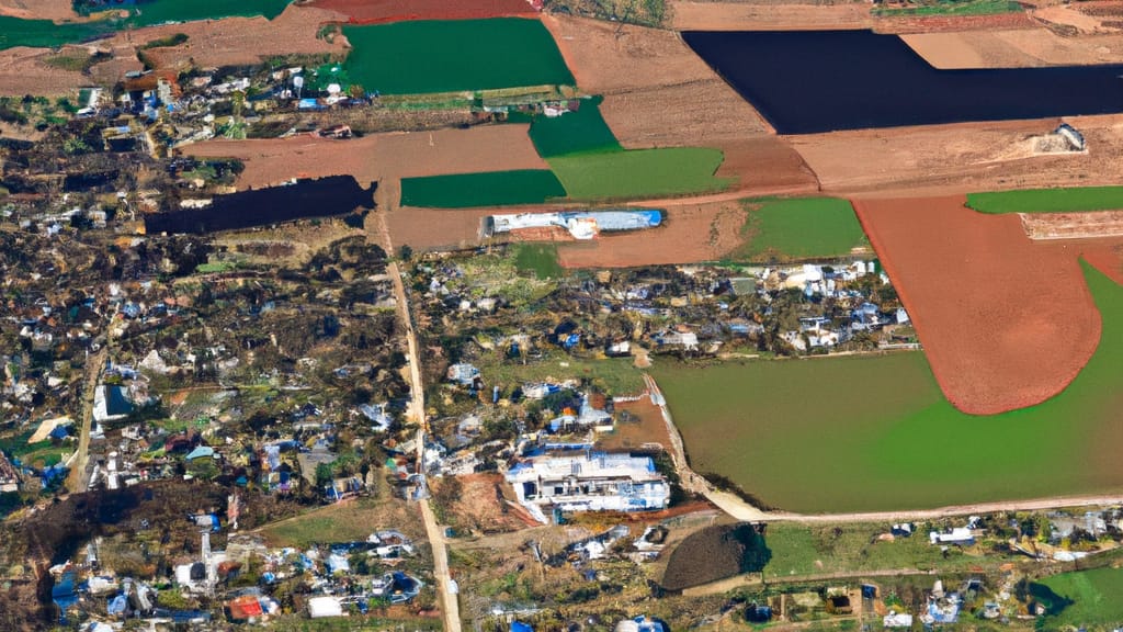 Ely, Iowa painted from the sky