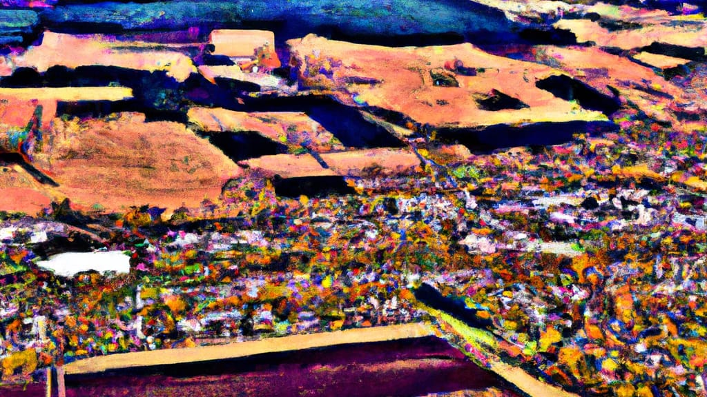 Fife, Washington painted from the sky