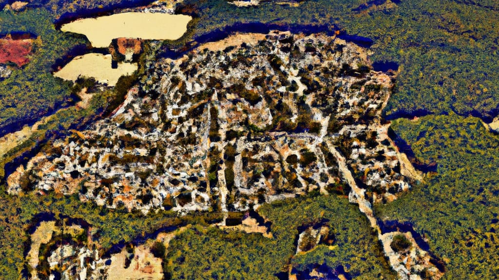 Forsyth, Georgia painted from the sky