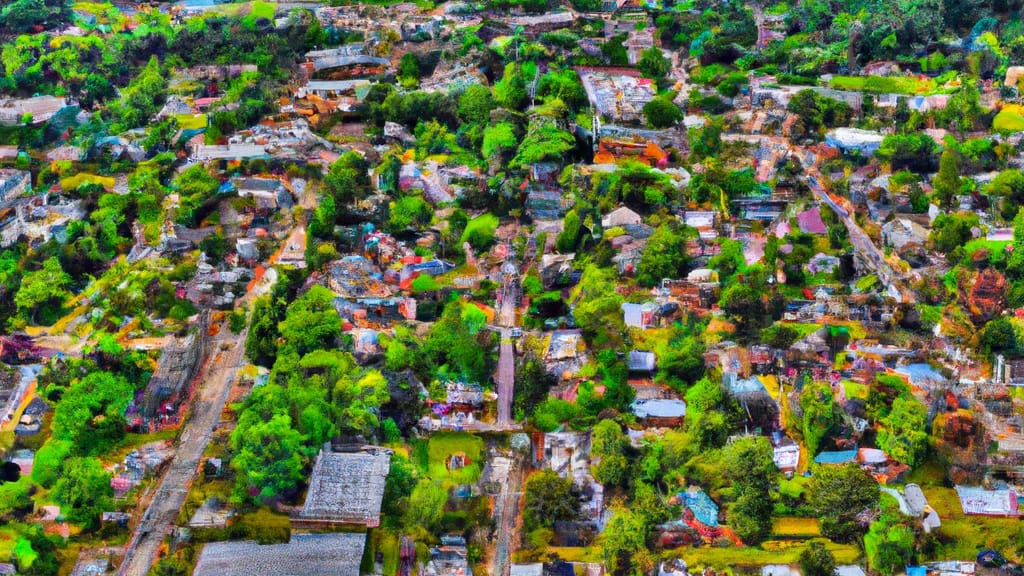 Fortson, Georgia painted from the sky