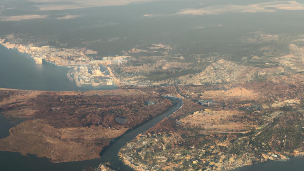 Frederica, Delaware painted from the sky