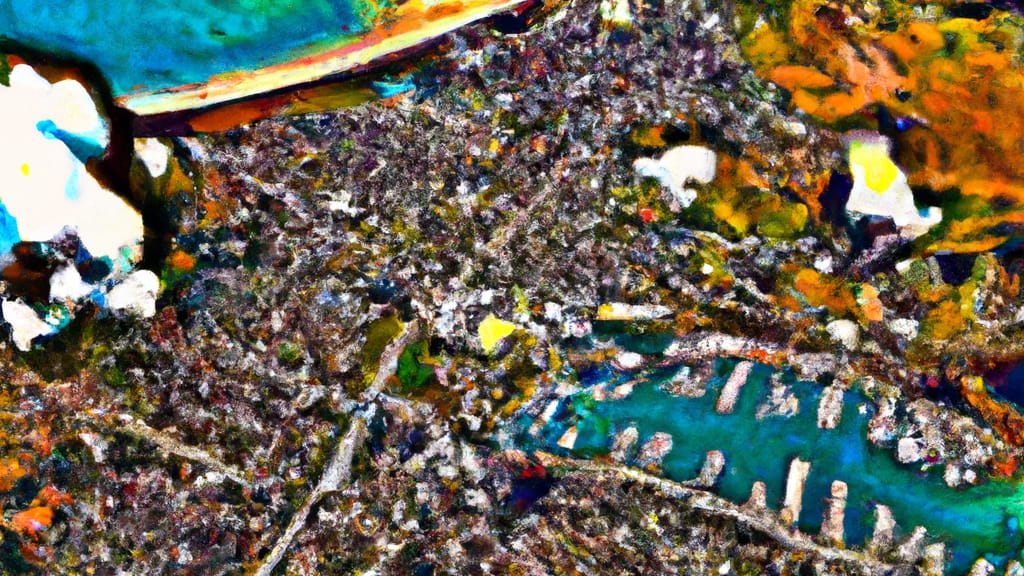Freeport, Florida painted from the sky