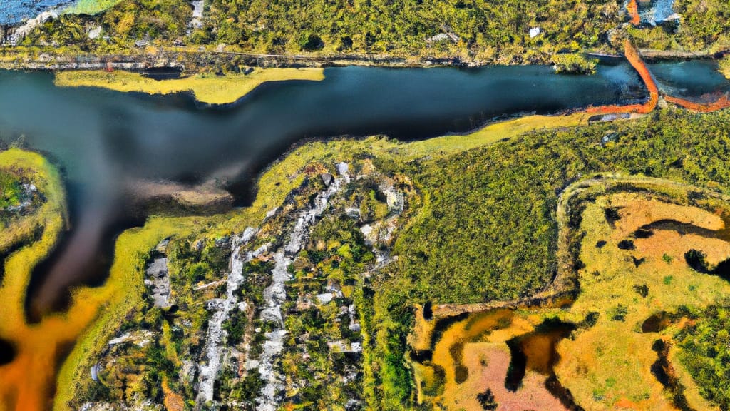 Fruit Cove, Florida painted from the sky