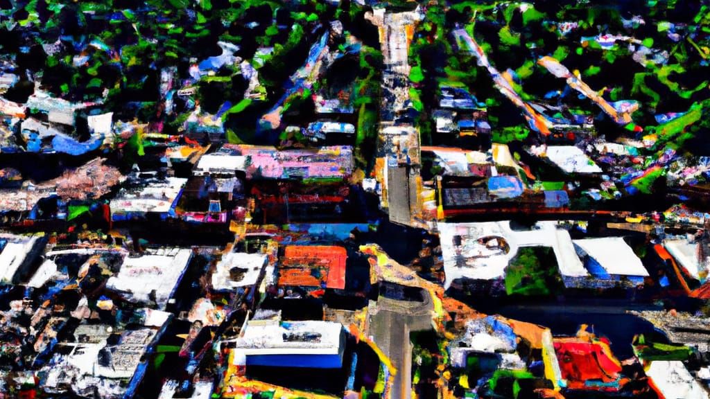 Fuquay Varina, North Carolina painted from the sky