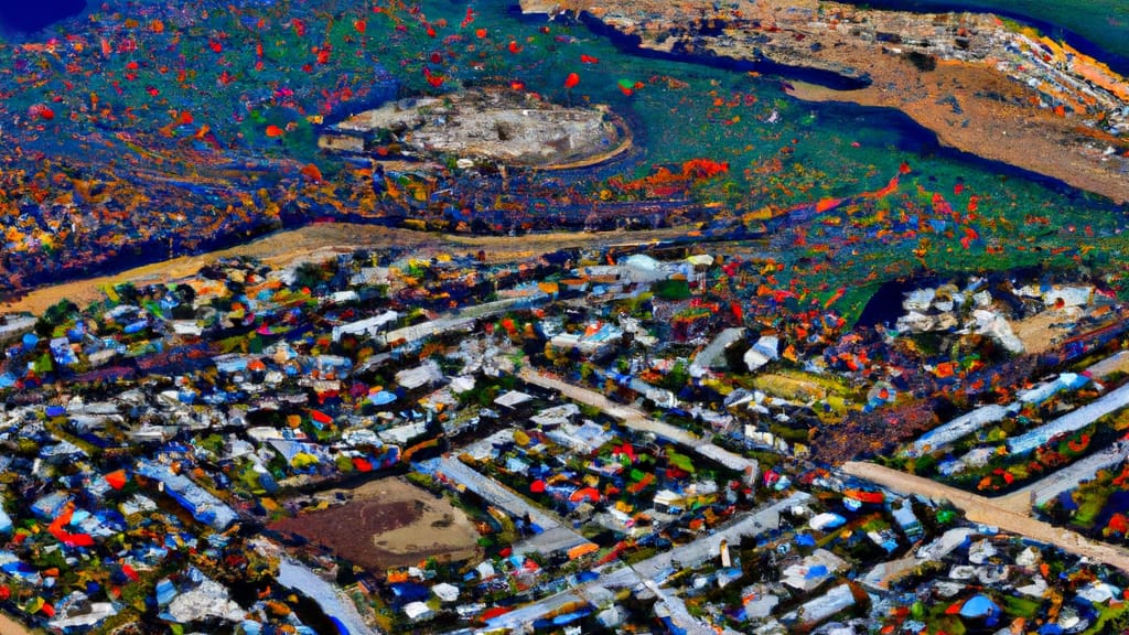 Glen Rose, Texas painted from the sky