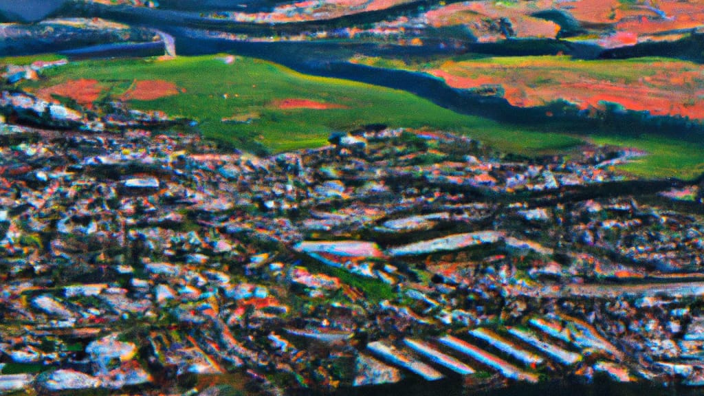 Grandview, Washington painted from the sky