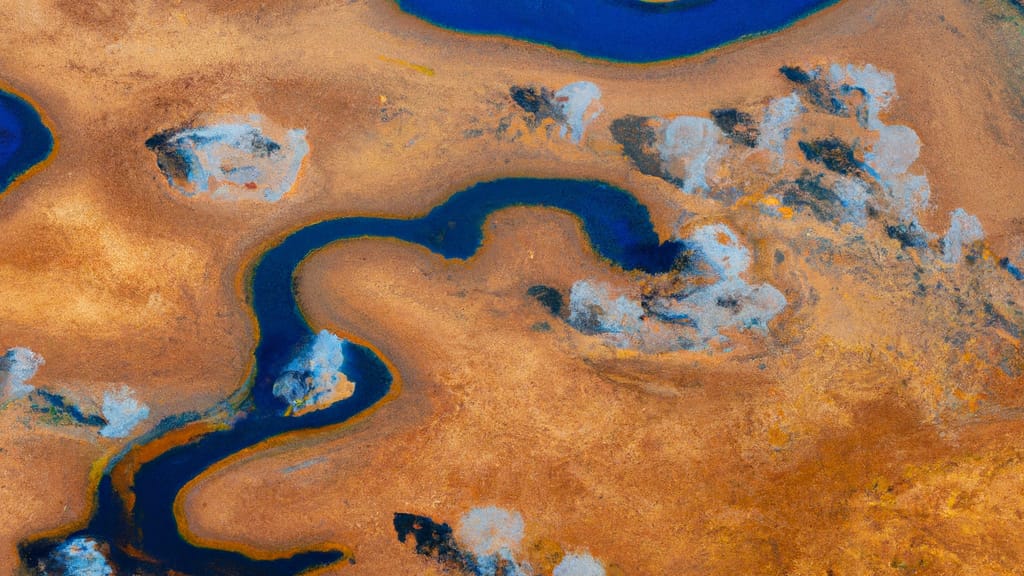 Great Meadows, New Jersey painted from the sky