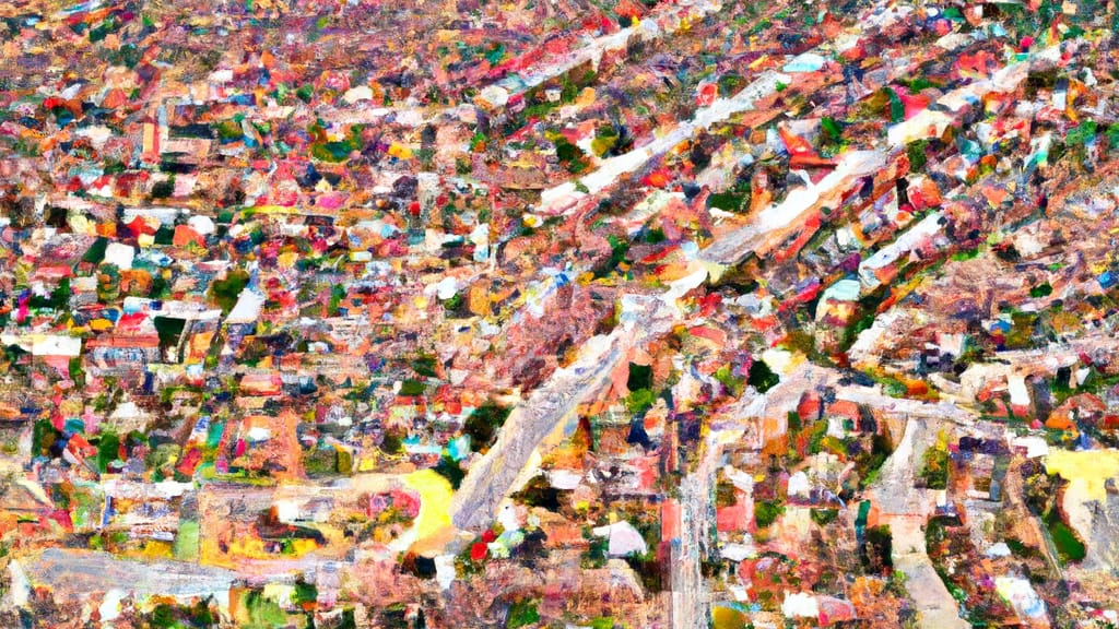 Greenwood Village, Colorado painted from the sky