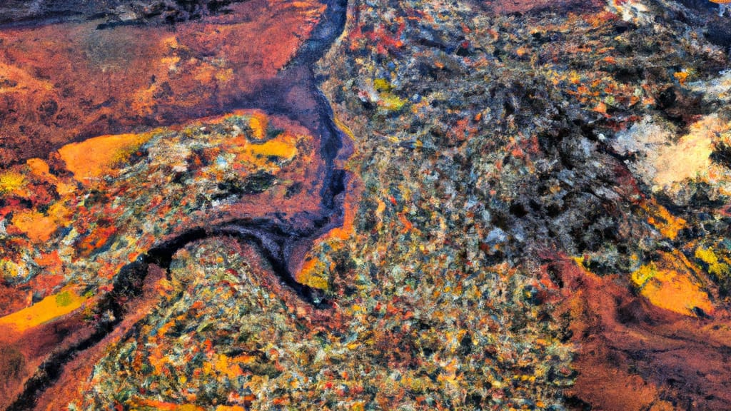 Hamilton, New Jersey painted from the sky