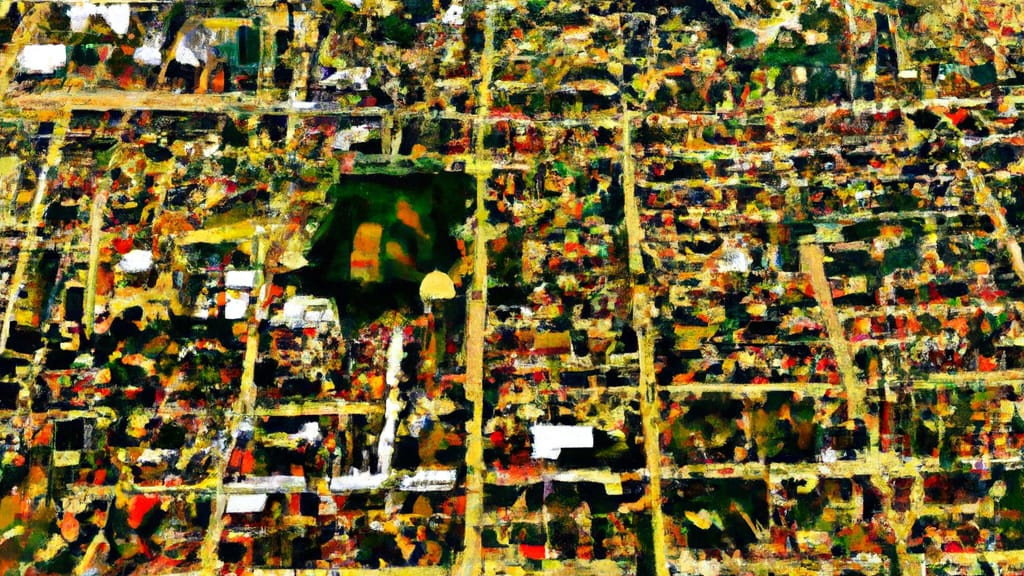 Harahan, Louisiana painted from the sky
