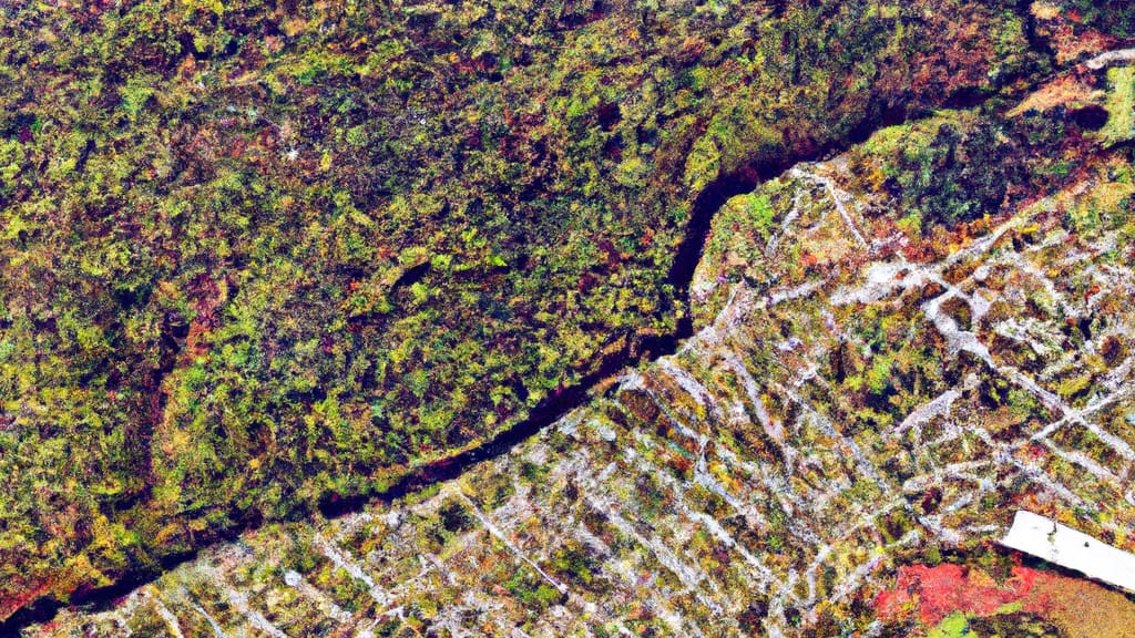 Hermitage, Tennessee painted from the sky