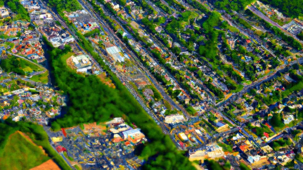 Howard, Pennsylvania painted from the sky