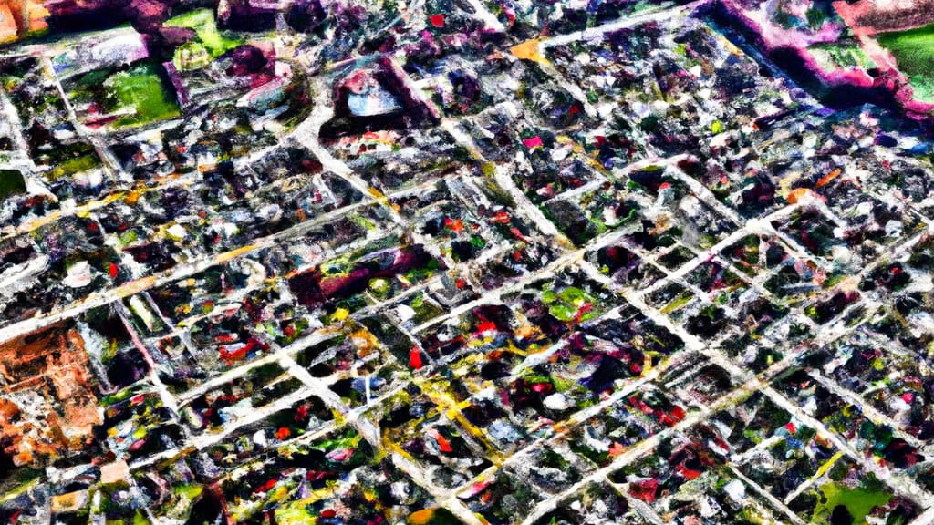 Kidron, Ohio painted from the sky
